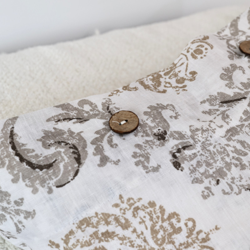 新品法国进口亚麻14支纱水洗纯亚麻印花单人枕套,淘宝优惠券,粉丝福利购,淘宝优惠卷