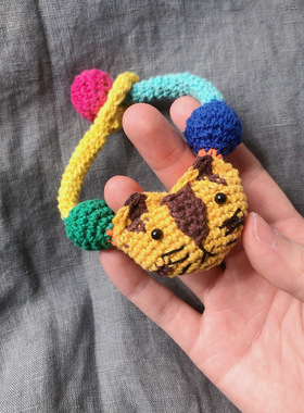 猫咪表情手链手环撞色胸针原创