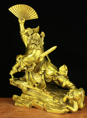 铜钟馗摆件黄铜钟馗像铜像神像门神工艺品客厅家居办公室装饰品