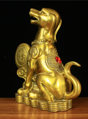 纯铜摆件金钱聚宝盆客厅