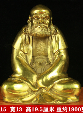 达摩铜像祖师工艺品摆设