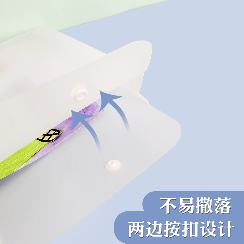 4K加厚手提画稿收纳袋8K儿童美术作品集收藏夹A3学生绘画纸收集册-图1