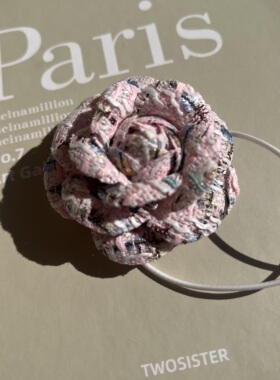 人间小香～初春手工定制粉色山茶花choker项链锁骨链