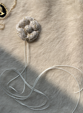 春夏新款山茶花朵项链设计师品牌choker香奶奶风配饰腰带手腕花