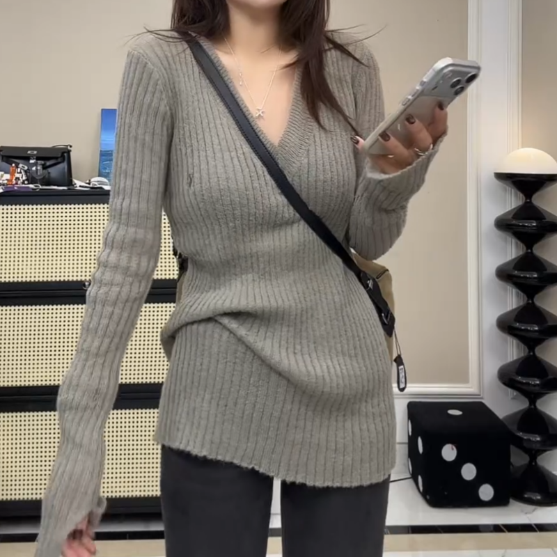 大码韩国女装早秋新款胖mm休闲百搭薄款长款长袖打底毛针织衫上衣,淘宝优惠券,粉丝福利购,淘宝优惠卷