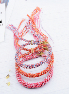 玉绳男女通用手搓棉线民族风手绳