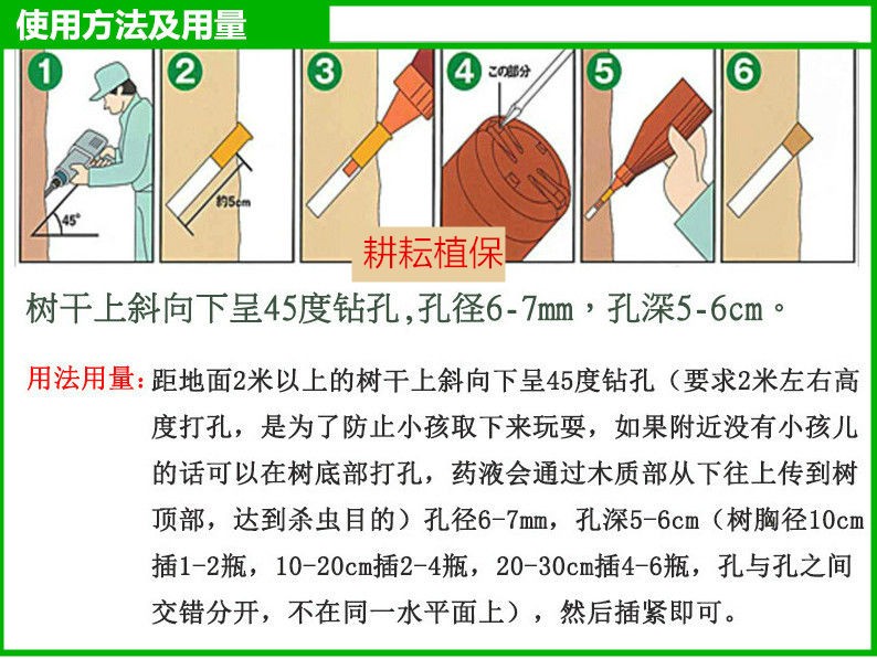 坪安天牛一插灵安护木红枫柳树钻心虫天牛幼虫柑橘果树蛤虫杀虫剂 - 图1