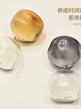 北欧撞色陨石玻璃沙漏计时器15分钟艺术沙漏创意礼品家居摆件工厂