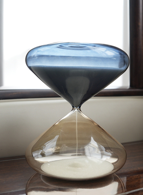 创意扁圆玻璃沙漏计时器