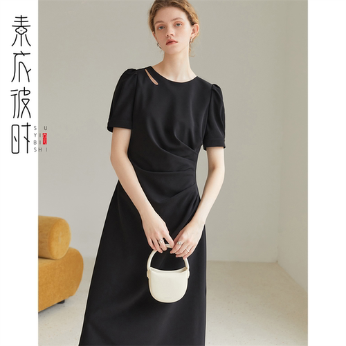 素衣彼时2083赫本气质连衣裙服装裁剪图高级感长裙手工diy纸样板 - 图1