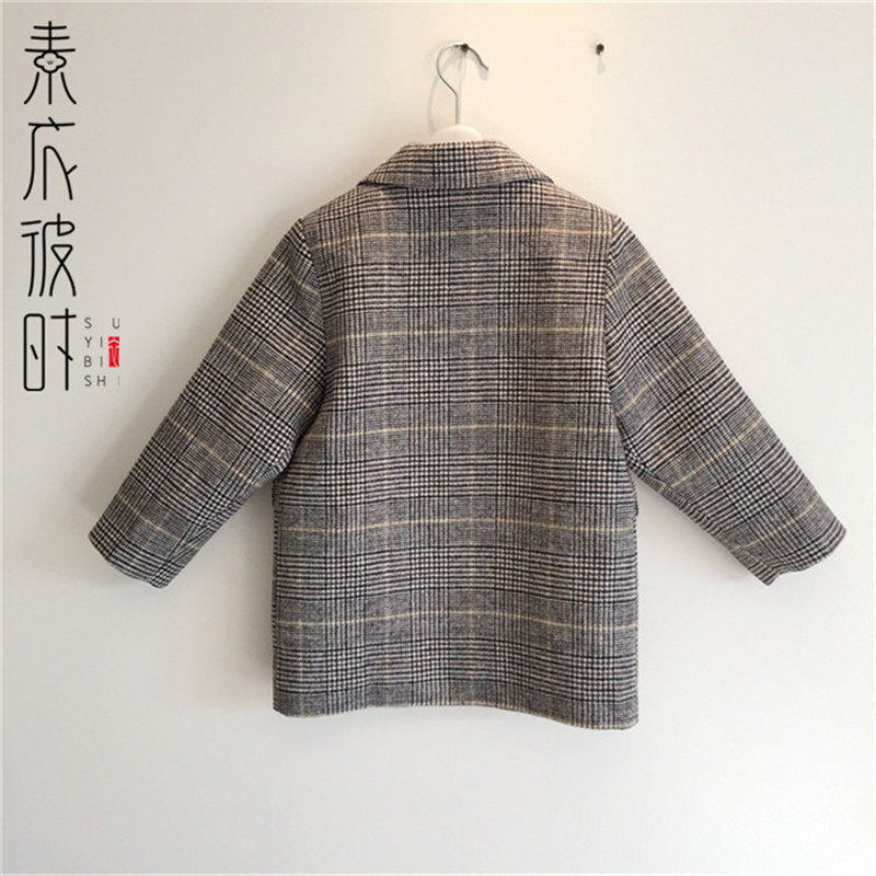 素-秋冬男童双排扣服装裁剪图手工diy韩版毛呢大衣外套1:1纸样板,淘宝优惠券,粉丝福利购,淘宝优惠卷