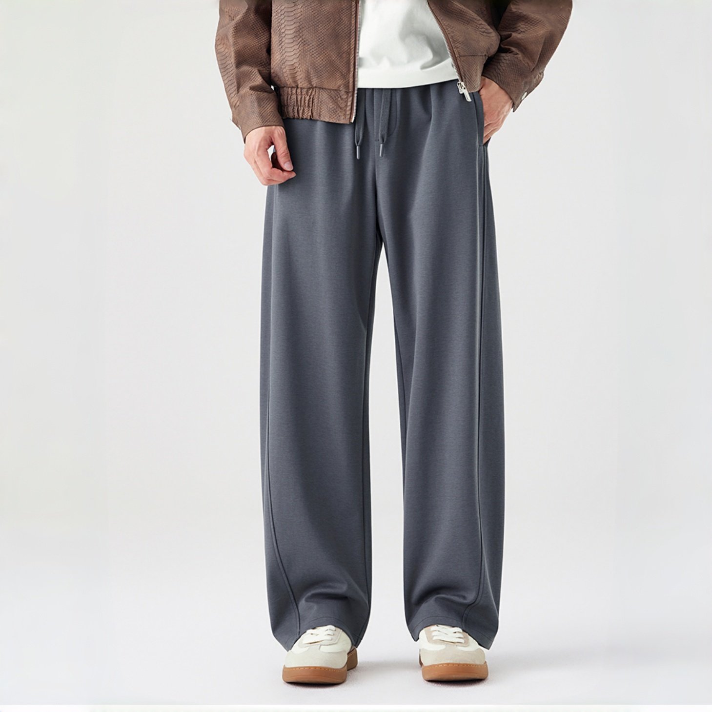 素衣彼时3713秋冬男休闲弯刀裤纸样宽松直筒休闲百搭运动长裤样板,淘宝优惠券,粉丝福利购,淘宝优惠卷