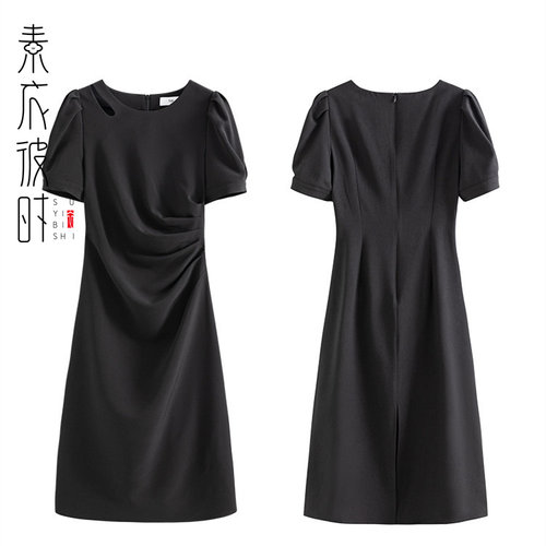 素衣彼时2083赫本气质连衣裙服装裁剪图高级感长裙手工diy纸样板 - 图3