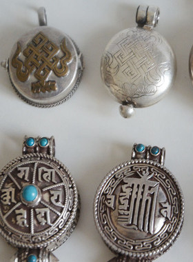 纯银嘎乌吊坠手工尼泊尔吊坠