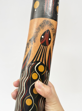 重磅美国 迪吉里杜管乐器didgeridoo 传统手绘动物形象