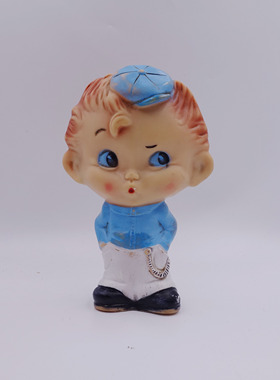 中古玩具西洋古董意大利古董胶皮玩具胶皮动物娃娃灯象牌50-70`s