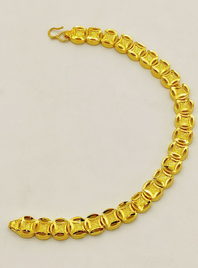 24k仿真金简约风结婚婚庆手链