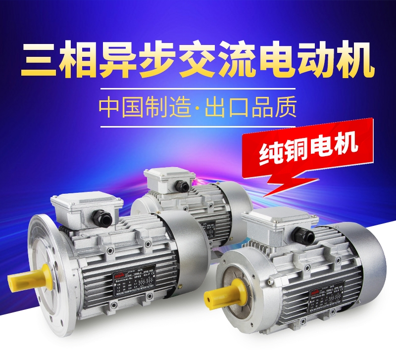 YS100L-4 3KW三相异步电动机1400转380V28轴铝壳电机铜线3000w - 图1