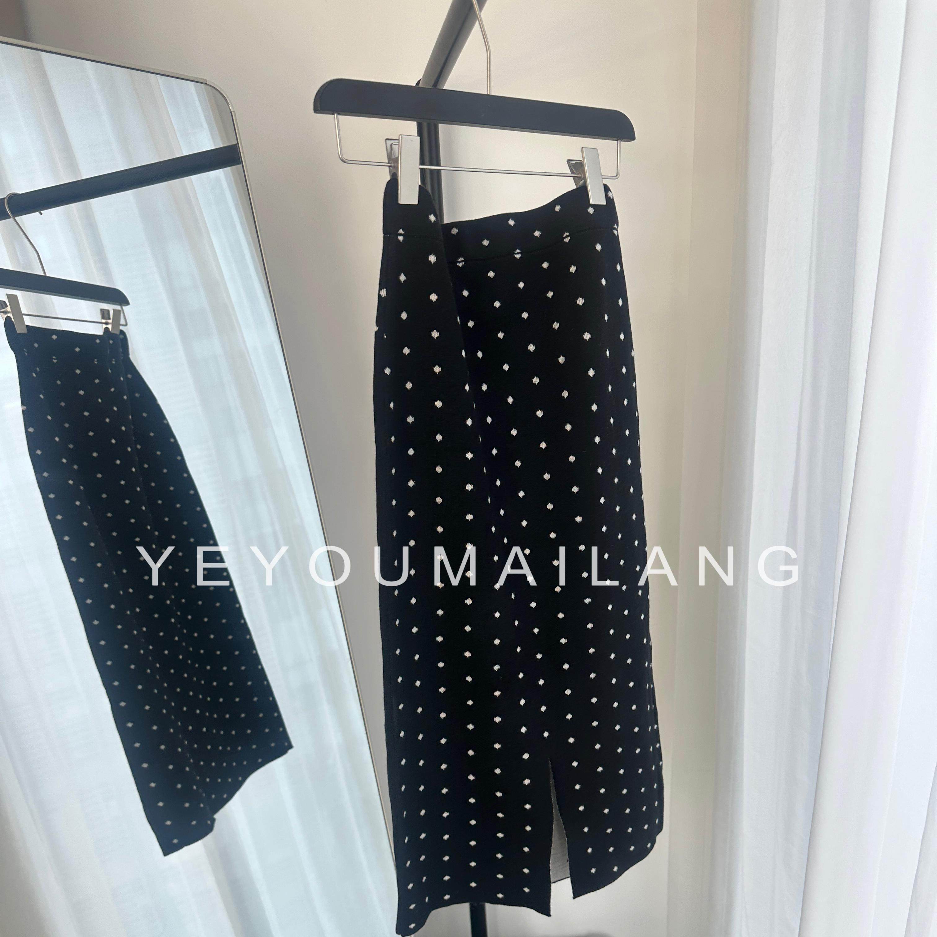 【miu系波点】波点丝光羊毛混纺包臀半身裙,淘宝优惠券,粉丝福利购,淘宝优惠卷