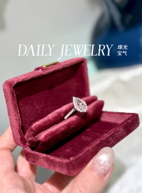 人工培育心形粉钻S925精工银戒托高级温柔感拉满小众设计圣诞礼物