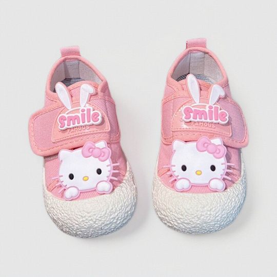 儿童幼儿园室内鞋女孩宝宝粉色入园鞋女童轻便帆布鞋软底防滑女宝