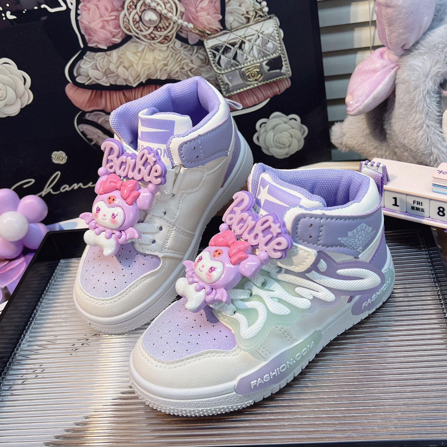 女童鞋子儿童高帮板鞋2026新款春季休闲运动鞋软底防滑女孩高颜值,淘宝优惠券,粉丝福利购,淘宝优惠卷