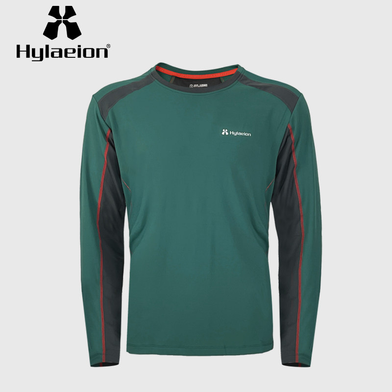 Hylaeion热带雨林户外运动跑步速干透气长袖男士时尚拼接休闲T恤,淘宝优惠券,粉丝福利购,淘宝优惠卷