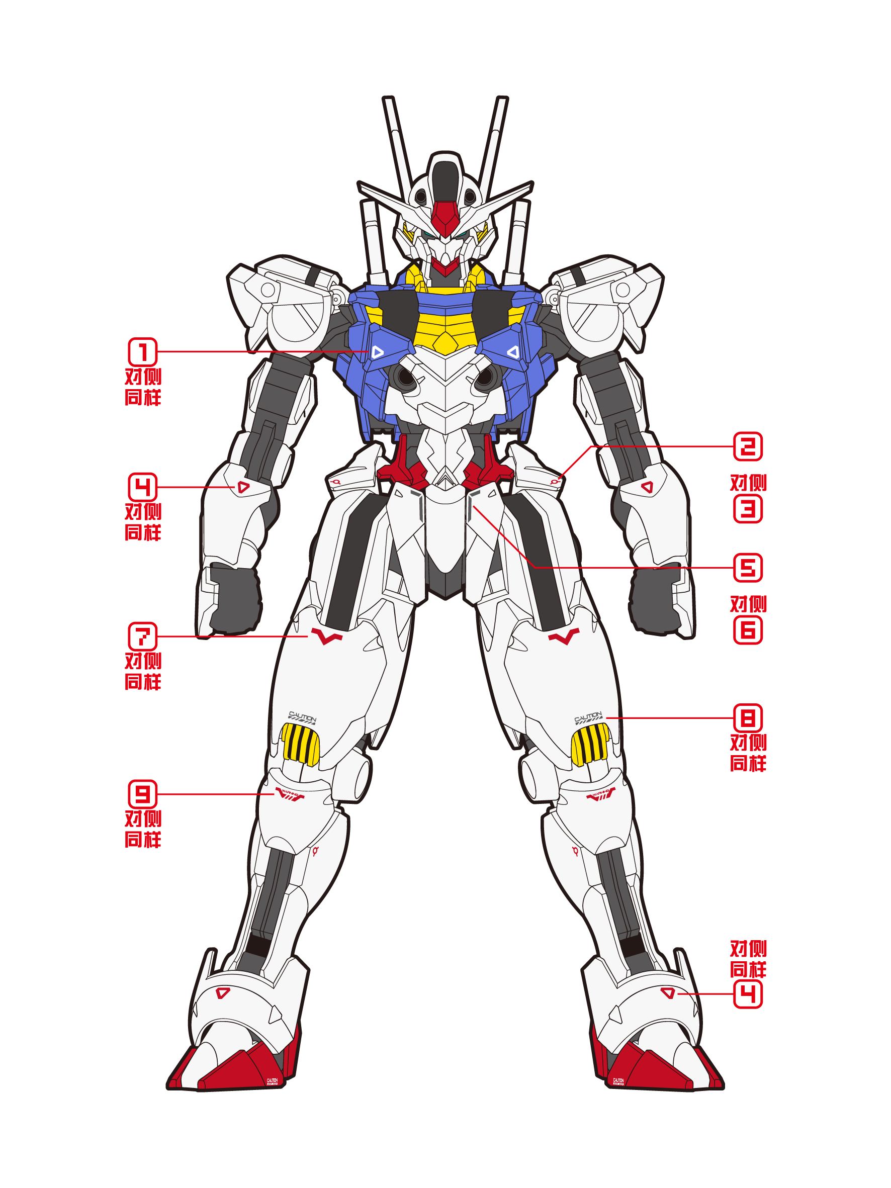 包邮 三红领域 HG 1/144 风灵高达 水星的魔女  AERIAL 水贴 - 图1