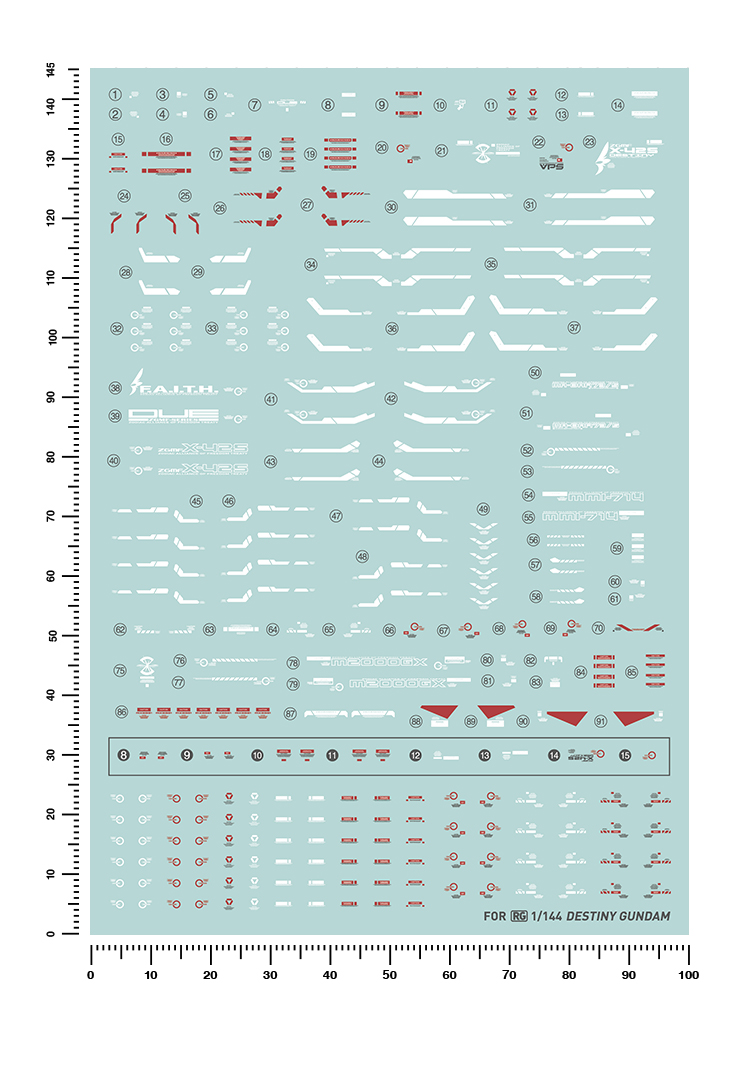 包邮【匠心社】RG 1/144 命运高达 Destiny Gundam 模型专用 水贴 - 图1