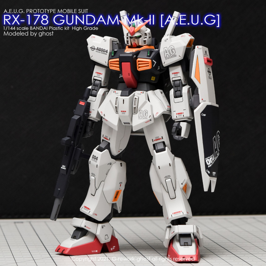 包邮 炎水贴 GHOST版 HGUC 新生 马克兔 奥古 MK2白色 荧光 水贴 - 图1