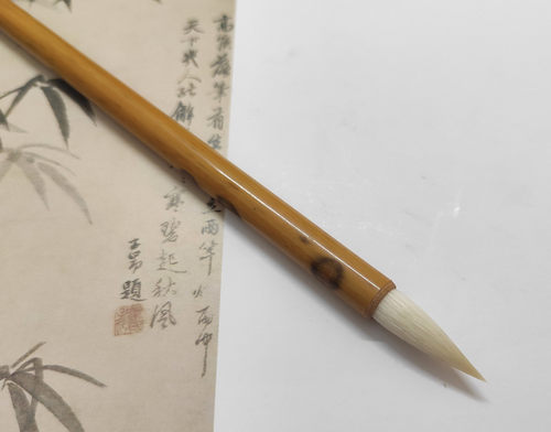 纯羊毫透爪锋蝇头小楷抄经毛笔没骨画书法专用羊毛软笔隶篆书绘画 - 图1