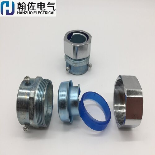 DKJ卡套式六角管接头 配6-100mm金属软管 镀铬三柱六方钢管过度连 - 图2