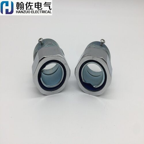 DKJ卡套式六角管接头 配6-100mm金属软管 镀铬三柱六方钢管过度连 - 图3