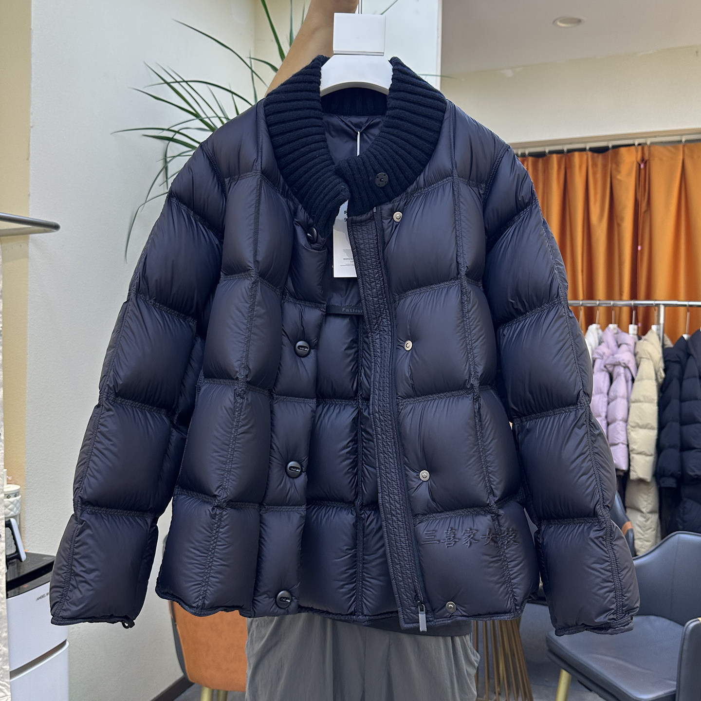 95白鸭绒针织立领短款羽绒服女2025冬装新款韩版宽松保暖加厚外套,淘宝优惠券,粉丝福利购,淘宝优惠卷