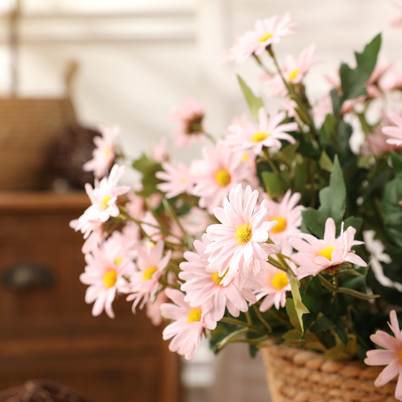 小雏菊仿真花束假花洋甘菊绢花卧室餐桌摆花花艺摆设拍照摄影道具-图2