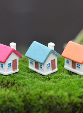 精美中式牌楼古城门多窗小别墅苔藓微景观生态瓶多肉盆景鱼缸摆件