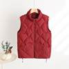 Down cotton vest for women in autumn and winter, middle-aged mother's loose short vest for outer wear, warm little man's jacket