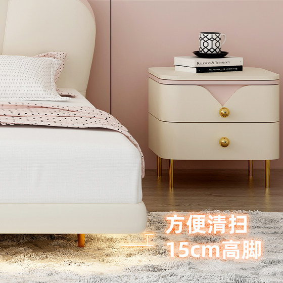 Suspended Bed Yalan Technology Leather Art Bed Solid Wood Bed