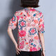 Chiffon shirt short-sleeved fashionable age-reducing design niche