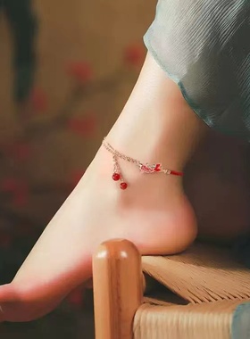 925纯银锦鲤红绳手链女生轻奢