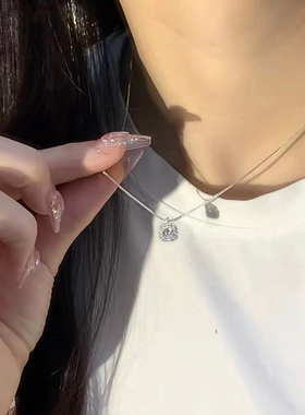 小方钻项链女轻奢小众锁骨链