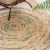 Ấn Độ đay tự nhiên thảm tròn phong cách Mỹ phòng khách bàn cà phê thảm mat tròn trơn tie nhuộm dệt thủ công thảm - Thảm