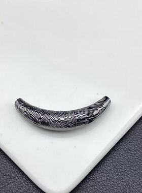 保色拉丝月牙胖弯管手镯半镯手链