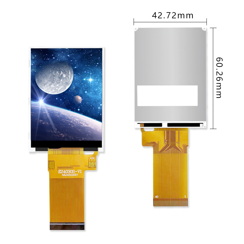 2.4寸液晶屏tft显示屏40P插接便驱动SPI并口屏高清彩色ST7789-图0