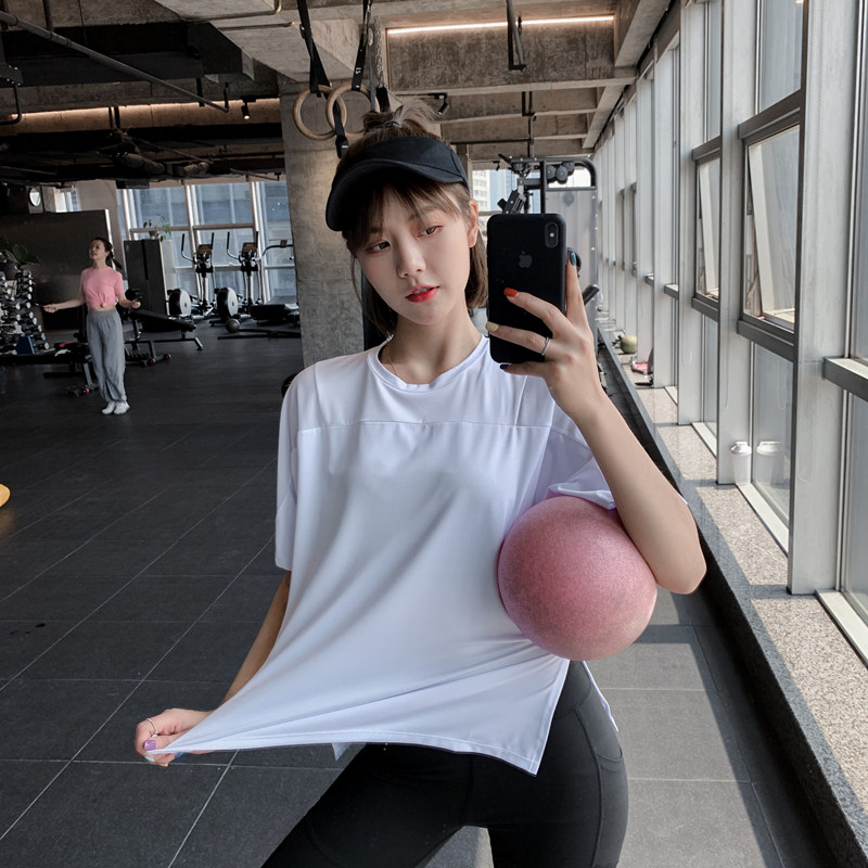 大码运动上衣女宽松胖mm罩衫速干衣T恤瑜伽服跑步网红显瘦健身服,淘宝优惠券,粉丝福利购,淘宝优惠卷