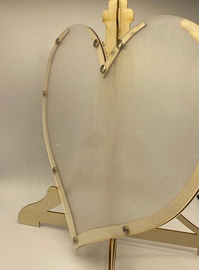 Guest Drop Box 木质亚克力爱心婚礼宾客留言箱80和60颗心可选