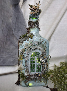 跨境新品森林发光创意摆件树脂