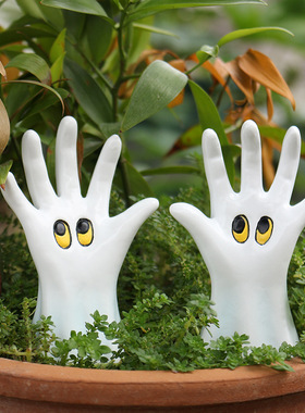 树脂创意幽灵手套二装饰摆件