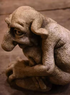 跨境巨魔户外庭院摆件设计装饰品下水道的怪物创意恶搞摆件装修