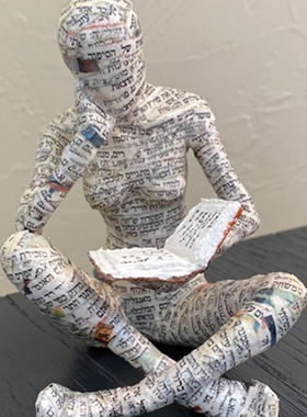 跨境新款读书摆件树脂